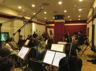 Il M° Nicola Tescari dirige gli archi della Roma film Orchestra 4